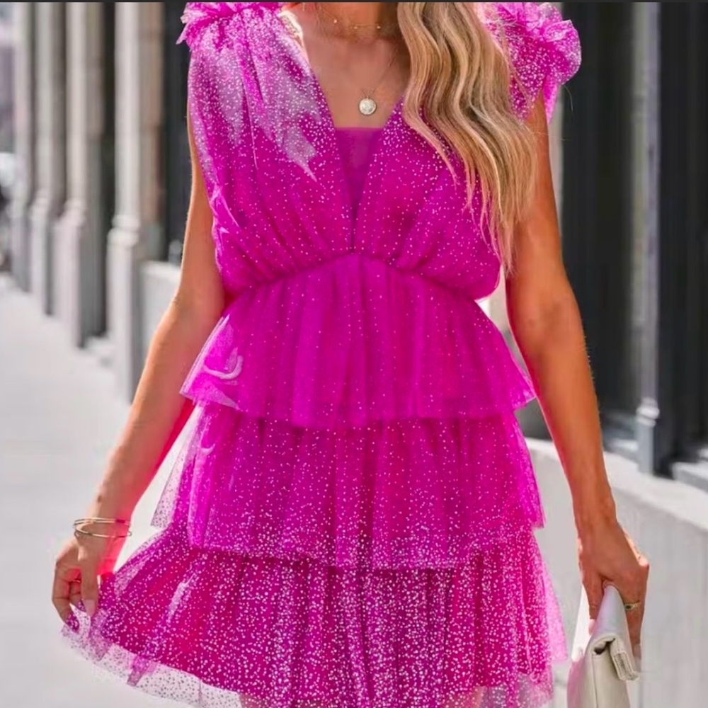 Vici Pink Sparkle Dress